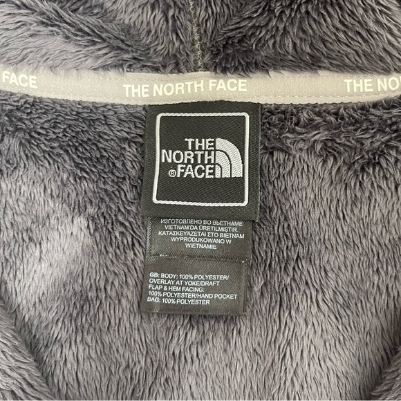 The North Face Gray Pink Hooded Full Zip Faux Fur Jacket Size Girls XL - Picture 4 of 6